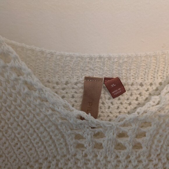 Anthropologie Pilcro Ivory "Crochet Scallop Hem Cami" Sweater Tank - Picture 4 of 9